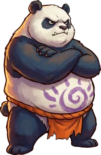 The sumo panda, Bamboo Village’s boss